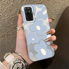 HONTINGA Xiaomi Redmi Note 10 Pro ile Uyumlu Kılıfı Silikon Kenar Sert Arka Düşüme Önleyici Basitlik Anti Düşme Kamera Korumali Çiçek Desen Telefon Kılıfı Kadın ve Erkek Için Uygundur K1-0866
