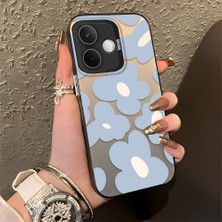 HONTINGA Oppo A5 Pro 5g ile Uyumlu Kılıfı Silikon Kenar Sert Arka Düşüme Önleyici Basitlik Anti Düşme Kamera Korumali Çiçek Desen Telefon Kılıfı Kadın ve Erkek Için Uygundur K1-0866