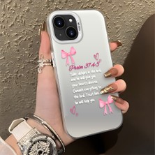 HONTINGA iPhone 15 Plus ile Uyumlu Kılıfı Silikon Kenar Sert Arka Düşüme Önleyici Basitlik Anti Düşme Kamera Korumali Fiyonk Desen Telefon Kılıfı Kadın ve Erkek Için Uygundur K1-0865
