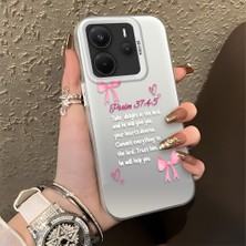 HONTINGA Xiaomi Redmi Note 14 ile Uyumlu Kılıfı Silikon Kenar Sert Arka Düşüme Önleyici Basitlik Anti Düşme Kamera Korumali Fiyonk Desen Telefon Kılıfı Kadın ve Erkek Için Uygundur K1-0865