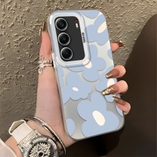 HONTINGA Tecno Camon 40 ile Uyumlu Kılıfı Silikon Kenar Sert Arka Düşüme Önleyici Basitlik Anti Düşme Kamera Korumali Çiçek Desen Telefon Kılıfı Kadın ve Erkek Için Uygundur K1-0866