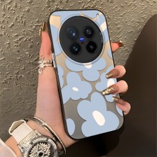 HONTINGA Vivo X200 Pro ile Uyumlu Kılıfı Silikon Kenar Sert Arka Düşüme Önleyici Basitlik Anti Düşme Kamera Korumali Çiçek Desen Telefon Kılıfı Kadın ve Erkek Için Uygundur K1-0866