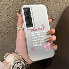 HONTINGA Realme C65 4g ile Uyumlu Kılıfı Silikon Kenar Sert Arka Düşüme Önleyici Basitlik Anti Düşme Kamera Korumali Fiyonk Desen Telefon Kılıfı Kadın ve Erkek Için Uygundur K1-0865