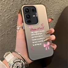 HONTINGA Infinix Note 50 Pro Plus ile Uyumlu Kılıfı Silikon Kenar Sert Arka Düşüme Önleyici Basitlik Anti Düşme Kamera Korumali Fiyonk Desen Telefon Kılıfı Kadın ve Erkek Için Uygundur K1-0865