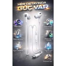 FaroxTech Kırılmaya Dayanıklı Kablolu Kulaklık - Type-C Girişli Tere Dayanıklı Sporcu Modeli