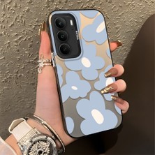 HONTINGA Realme C75 ile Uyumlu Kılıfı Silikon Kenar Sert Arka Düşüme Önleyici Basitlik Anti Düşme Kamera Korumali Çiçek Desen Telefon Kılıfı Kadın ve Erkek Için Uygundur K1-0866