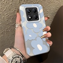 HONTINGA Xiaomi Redmi Note 14 Pro ile Uyumlu Kılıfı Silikon Kenar Sert Arka Düşüme Önleyici Basitlik Anti Düşme Kamera Korumali Çiçek Desen Telefon Kılıfı Kadın ve Erkek Için Uygundur K1-0866