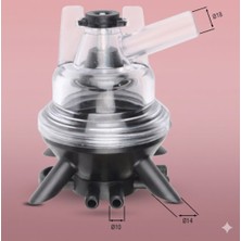Melasty Süt Sağım Pençesi – Şeffaf Üst Gövde ve Ergonomik Tasarım 160 CC (Ø18 / Ø14)