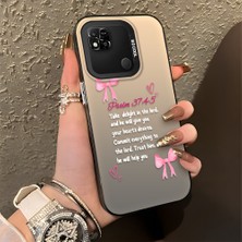 HONTINGA Xiaomi Redmi 9c ile Uyumlu Kılıfı Silikon Kenar Sert Arka Düşüme Önleyici Basitlik Anti Düşme Kamera Korumali Fiyonk Desen Telefon Kılıfı Kadın ve Erkek Için Uygundur K1-0865