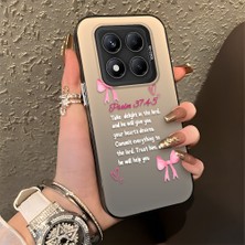 HONTINGA Xiaomi Redmi Note 14 Pro ile Uyumlu Kılıfı Silikon Kenar Sert Arka Düşüme Önleyici Basitlik Anti Düşme Kamera Korumali Fiyonk Desen Telefon Kılıfı Kadın ve Erkek Için Uygundur K1-0865