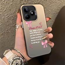 HONTINGA Realme C53 ile Uyumlu Kılıfı Silikon Kenar Sert Arka Düşüme Önleyici Basitlik Anti Düşme Kamera Korumali Fiyonk Desen Telefon Kılıfı Kadın ve Erkek Için Uygundur K1-0865