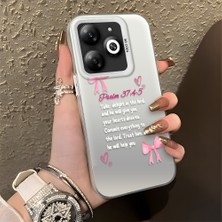 HONTINGA Infinix Smart 8 ile Uyumlu Kılıfı Silikon Kenar Sert Arka Düşüme Önleyici Basitlik Anti Düşme Kamera Korumali Fiyonk Desen Telefon Kılıfı Kadın ve Erkek Için Uygundur K1-0865