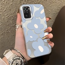 HONTINGA Xiaomi Redmi Note 10S ile Uyumlu Kılıfı Silikon Kenar Sert Arka Düşüme Önleyici Basitlik Anti Düşme Kamera Korumali Çiçek Desen Telefon Kılıfı Kadın ve Erkek Için Uygundur K1-0866
