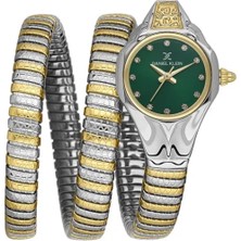 Daniel Klein Yılan Model 3 Atm Suya Dayanıklı Çelik Kaplama Yeşil Kadran Kadın Kol Saati Orijinal 2 Yıl Garantili