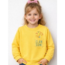 Bebolly Bisiklet Yaka Baskılı Cepli Sweartshirt Parçalı Becomes Baskılı Gri Unisex