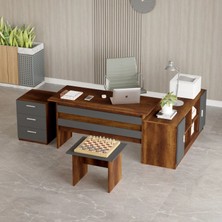 Bega Abcf Ofis Büro Masa Takımı Barok-Antrasit BEG13-BA