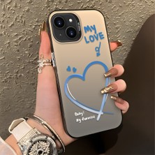 HONTINGA iPhone 13 ile Uyumlu Kılıfı Silikon Kenar Sert Arka Düşüme Önleyici Basitlik Anti Düşme Kamera Korumali Kalp Desen Telefon Kılıfı Kadın ve Erkek Için Uygundur K1-0868
