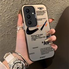 HONTINGA Samsung Galaxy S25 Fe ile Uyumlu Kılıfı Silikon Kenar Sert Arka Düşüme Önleyici Basitlik Anti Düşme Kamera Korumali Streetwear Desen Telefon Kılıfı Kadın ve Erkek Için Uygundur K1-0870