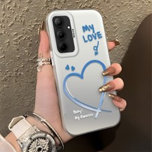 HONTINGA Samsung Galaxy A35 ile Uyumlu Kılıfı Silikon Kenar Sert Arka Düşüme Önleyici Basitlik Anti Düşme Kamera Korumali Kalp Desen Telefon Kılıfı Kadın ve Erkek Için Uygundur K1-0868