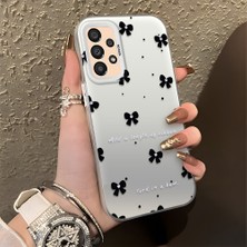 HONTINGA Samsung Galaxy A33 5g ile Uyumlu Kılıfı Silikon Kenar Sert Arka Düşüme Önleyici Basitlik Anti Düşme Kamera Korumali Küçük Fiyonk Desen Telefon Kılıfı Kadın ve Erkek Için Uygundur K1-0871