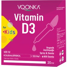 Vonka Voonka Vitamin D3 400 Iu Kids Çocuklar Için Sprey 20 ml