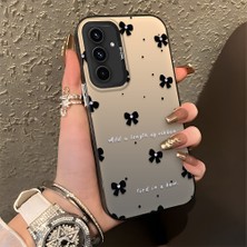 HONTINGA Samsung Galaxy A54 ile Uyumlu Kılıfı Silikon Kenar Sert Arka Düşüme Önleyici Basitlik Anti Düşme Kamera Korumali Küçük Fiyonk Desen Telefon Kılıfı Kadın ve Erkek Için Uygundur K1-0871