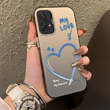 HONTINGA Samsung Galaxy A72 ile Uyumlu Kılıfı Silikon Kenar Sert Arka Düşüme Önleyici Basitlik Anti Düşme Kamera Korumali Kalp Desen Telefon Kılıfı Kadın ve Erkek Için Uygundur K1-0868