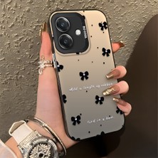 HONTINGA Oppo A3X 5g ile Uyumlu Kılıfı Silikon Kenar Sert Arka Düşüme Önleyici Basitlik Anti Düşme Kamera Korumali Küçük Fiyonk Desen Telefon Kılıfı Kadın ve Erkek Için Uygundur K1-0871