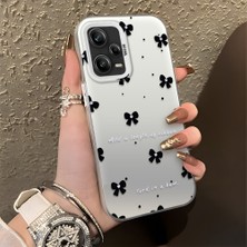 HONTINGA Redmi Note 12 Pro 5g ile Uyumlu Kılıfı Silikon Kenar Sert Arka Düşüme Önleyici Basitlik Anti Düşme Kamera Korumali Küçük Fiyonk Desen Telefon Kılıfı Kadın ve Erkek Için Uygundur K1-0871