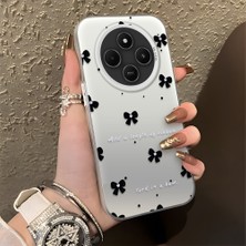 HONTINGA Xiaomi Redmi 14C ile Uyumlu Kılıfı Silikon Kenar Sert Arka Düşüme Önleyici Basitlik Anti Düşme Kamera Korumali Küçük Fiyonk Desen Telefon Kılıfı Kadın ve Erkek Için Uygundur K1-0871