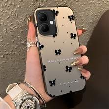 HONTINGA Tecno Spark Go 2 ile Uyumlu Kılıfı Silikon Kenar Sert Arka Düşüme Önleyici Basitlik Anti Düşme Kamera Korumali Küçük Fiyonk Desen Telefon Kılıfı Kadın ve Erkek Için Uygundur K1-0871