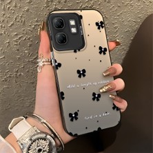 HONTINGA Infinix Smart 9 ile Uyumlu Kılıfı Silikon Kenar Sert Arka Düşüme Önleyici Basitlik Anti Düşme Kamera Korumali Küçük Fiyonk Desen Telefon Kılıfı Kadın ve Erkek Için Uygundur K1-0871