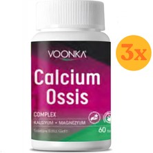 Vonka Voonka Calcium Ossis Kalsiyum-Magnezyum-D Vitamini 60 Tablet - 3 Adet (180 Tablet)