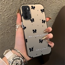 HONTINGA Oppo A55 4g ile Uyumlu Kılıfı Silikon Kenar Sert Arka Düşüme Önleyici Basitlik Anti Düşme Kamera Korumali Küçük Fiyonk Desen Telefon Kılıfı Kadın ve Erkek Için Uygundur K1-0871