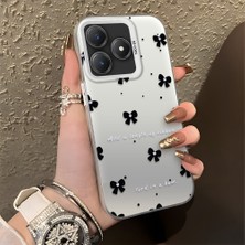 HONTINGA Realme Note 60 ile Uyumlu Kılıfı Silikon Kenar Sert Arka Düşüme Önleyici Basitlik Anti Düşme Kamera Korumali Küçük Fiyonk Desen Telefon Kılıfı Kadın ve Erkek Için Uygundur K1-0871