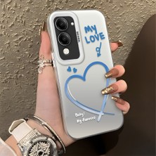 HONTINGA Vivo Y04 ile Uyumlu Kılıfı Silikon Kenar Sert Arka Düşüme Önleyici Basitlik Anti Düşme Kamera Korumali Kalp Desen Telefon Kılıfı Kadın ve Erkek Için Uygundur K1-0868