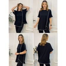 Trend City Simli Biye Detaylı Tunik