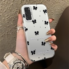 HONTINGA Samsung Galaxy S20 Fe ile Uyumlu Kılıfı Silikon Kenar Sert Arka Düşüme Önleyici Basitlik Anti Düşme Kamera Korumali Küçük Fiyonk Desen Telefon Kılıfı Kadın ve Erkek Için Uygundur K1-0871