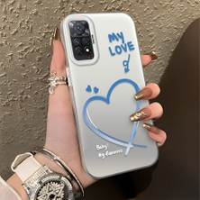 HONTINGA Xiaomi Redmi Note 11 Pro ile Uyumlu Kılıfı Silikon Kenar Sert Arka Düşüme Önleyici Basitlik Anti Düşme Kamera Korumali Kalp Desen Telefon Kılıfı Kadın ve Erkek Için Uygundur K1-0868