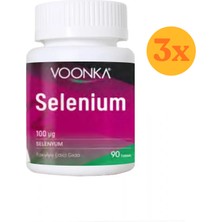 Vonka Voonka Selenium Içeren 90 Tablet - 3 Adet (270 Tablet) - Dezenfektan Hediyeli (%72 Alkol)