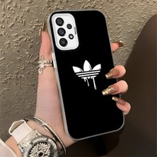 HONTINGA Samsung Galaxy A73 ile Uyumlu Kılıfı Silikon Kenar Sert Arka Düşüme Önleyici Basitlik Anti Düşme Kamera Korumali Marka Desen Telefon Kılıfı Kadın ve Erkek Için Uygundur K1-0869