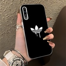 HONTINGA Samsung Galaxy A50 ile Uyumlu Kılıfı Silikon Kenar Sert Arka Düşüme Önleyici Basitlik Anti Düşme Kamera Korumali Marka Desen Telefon Kılıfı Kadın ve Erkek Için Uygundur K1-0869