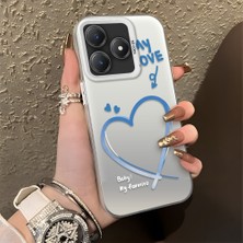 HONTINGA Realme C63 ile Uyumlu Kılıfı Silikon Kenar Sert Arka Düşüme Önleyici Basitlik Anti Düşme Kamera Korumali Kalp Desen Telefon Kılıfı Kadın ve Erkek Için Uygundur K1-0868