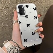 HONTINGA Oppo A55 5g ile Uyumlu Kılıfı Silikon Kenar Sert Arka Düşüme Önleyici Basitlik Anti Düşme Kamera Korumali Küçük Fiyonk Desen Telefon Kılıfı Kadın ve Erkek Için Uygundur K1-0871