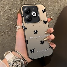 HONTINGA Tecno Spark 20 ile Uyumlu Kılıfı Silikon Kenar Sert Arka Düşüme Önleyici Basitlik Anti Düşme Kamera Korumali Küçük Fiyonk Desen Telefon Kılıfı Kadın ve Erkek Için Uygundur K1-0871