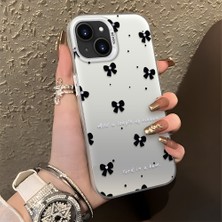 HONTINGA iPhone 13 Mini ile Uyumlu Kılıfı Silikon Kenar Sert Arka Düşüme Önleyici Basitlik Anti Düşme Kamera Korumali Küçük Fiyonk Desen Telefon Kılıfı Kadın ve Erkek Için Uygundur K1-0871
