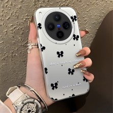 HONTINGA Vivo X300 ile Uyumlu Kılıfı Silikon Kenar Sert Arka Düşüme Önleyici Basitlik Anti Düşme Kamera Korumali Küçük Fiyonk Desen Telefon Kılıfı Kadın ve Erkek Için Uygundur K1-0871