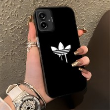 HONTINGA Samsung Galaxy A06 ile Uyumlu Kılıfı Silikon Kenar Sert Arka Düşüme Önleyici Basitlik Anti Düşme Kamera Korumali Marka Desen Telefon Kılıfı Kadın ve Erkek Için Uygundur K1-0869