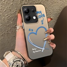 HONTINGA Xiaomi Redmi Note 13 4g ile Uyumlu Kılıfı Silikon Kenar Sert Arka Düşüme Önleyici Basitlik Anti Düşme Kamera Korumali Kalp Desen Telefon Kılıfı Kadın ve Erkek Için Uygundur K1-0868