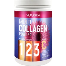 Vonka Voonka Multi Collagen Powder Hidrolize Kolajen Tip 1 2 3 Vitamin C 300 gr
